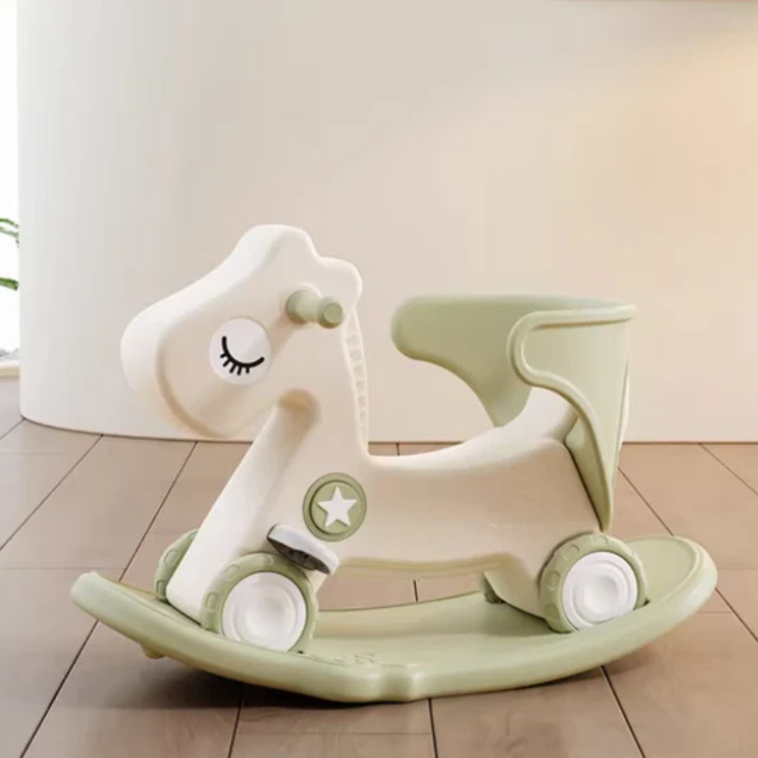 4-in-1 Kids Rocking Horse & Balance Bike with Push Handle