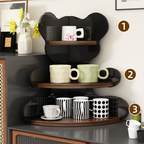 Hoomly Multipurpose 3-Tier Bear Corner Organizer Rack