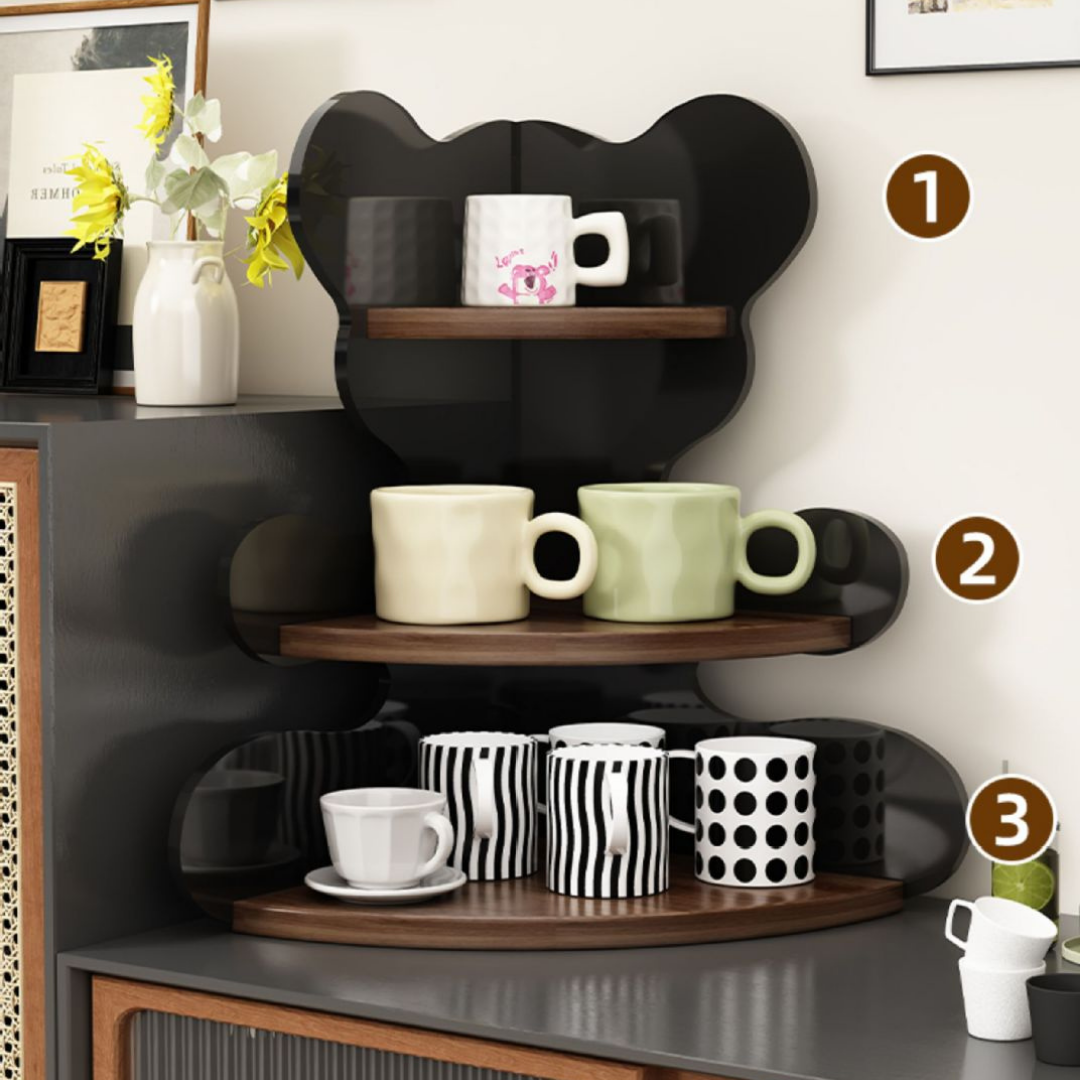 Hoomly Multipurpose 3-Tier Bear Corner Organizer Rack
