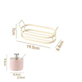 Premium Ceramic Kitchen Seasoning Jar Set with Spoon & Metal Organizer Rack