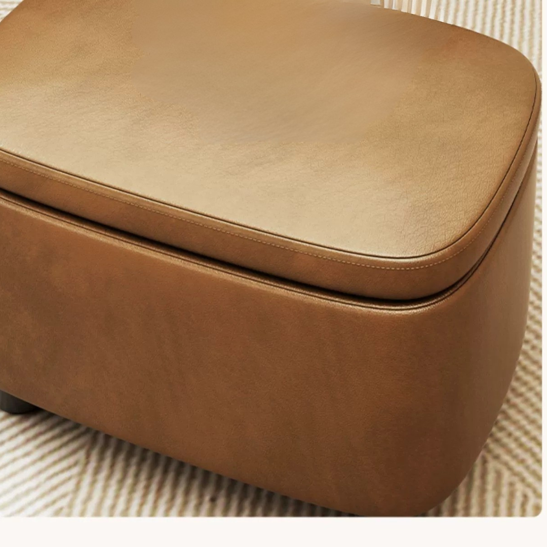 Premium Storage Footstool with Nappa Leather