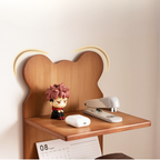 Hoomly Pure Bamboo Bear-Shaped Desktop Bookshelf Organizer