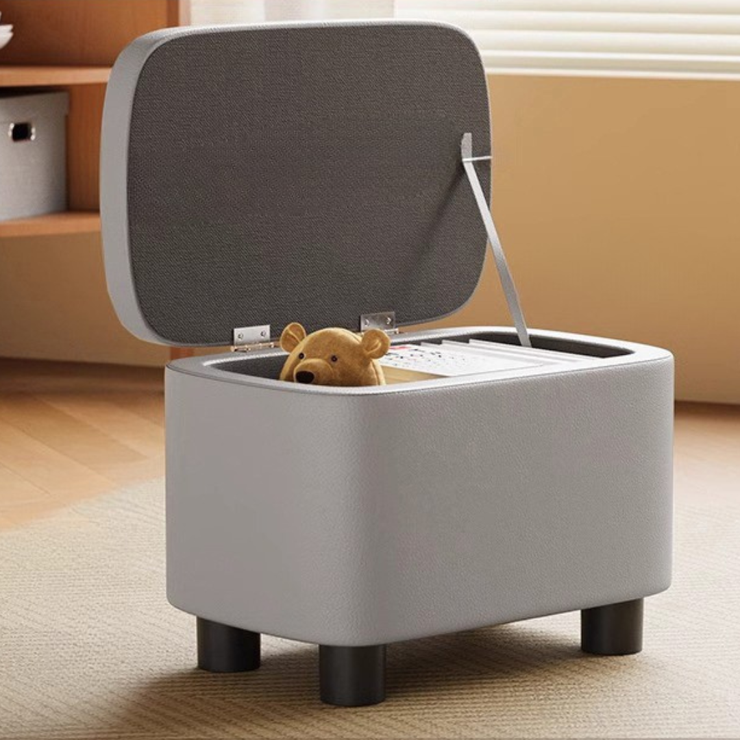 Premium Storage Footstool with Nappa Leather