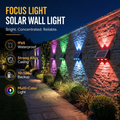 Solar 4 in 1 Colour Up & Down Wall Light – LED Focus Waterproof Outdoor Light