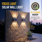 Solar 4 in 1 Colour Up & Down Wall Light – LED Focus Waterproof Outdoor Light
