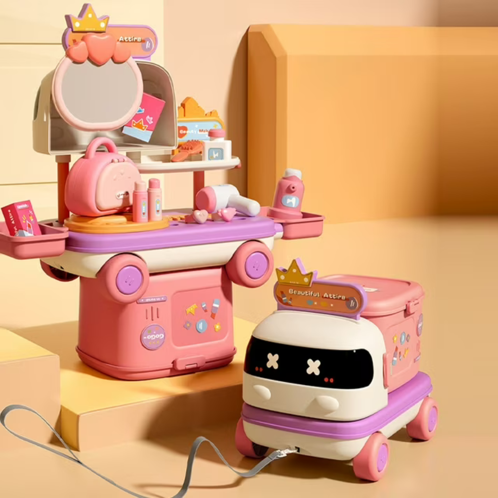 Hoomly Kids Pretend Play Kitchen & Doctor Toy Set with Storage Car Box