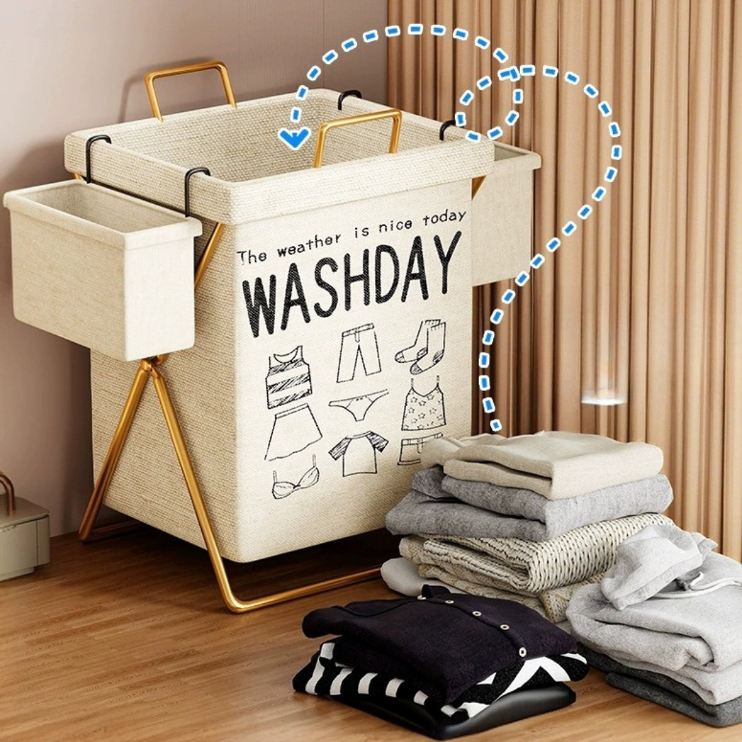 Modern Multi-Purpose Laundry Basket Organizer with Small Bucket - 75L