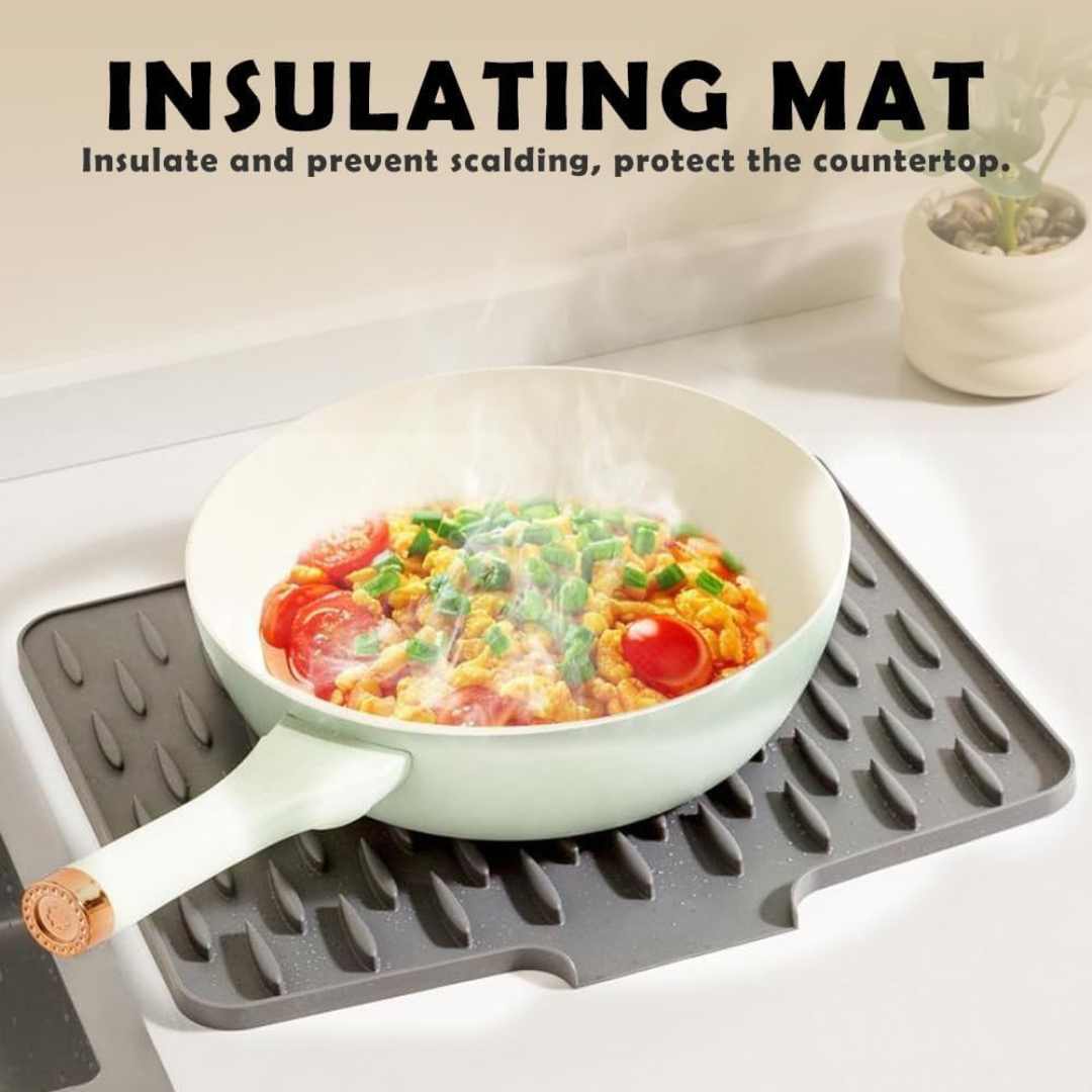 Premium Non Slip Silicone Dish Drainer Multipurpose Mat