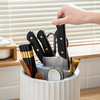 Hoomly Rotating Multifunctional Kitchen Knife Block and Utensil Storage Organizer