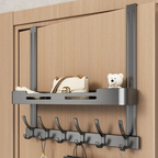 Hoomly Heavy Duty Over The Door Hook Rack with Foldable Storage & Drying Design