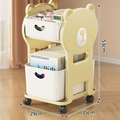 Multi-Purpose Kids Movable Toy Storage Organizer Cart with 360° Universal Caster Wheels