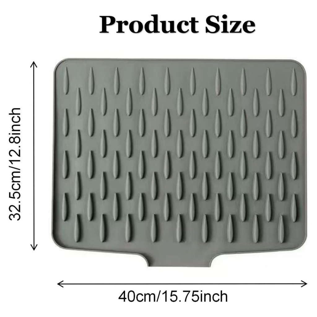 Premium Non Slip Silicone Dish Drainer Multipurpose Mat