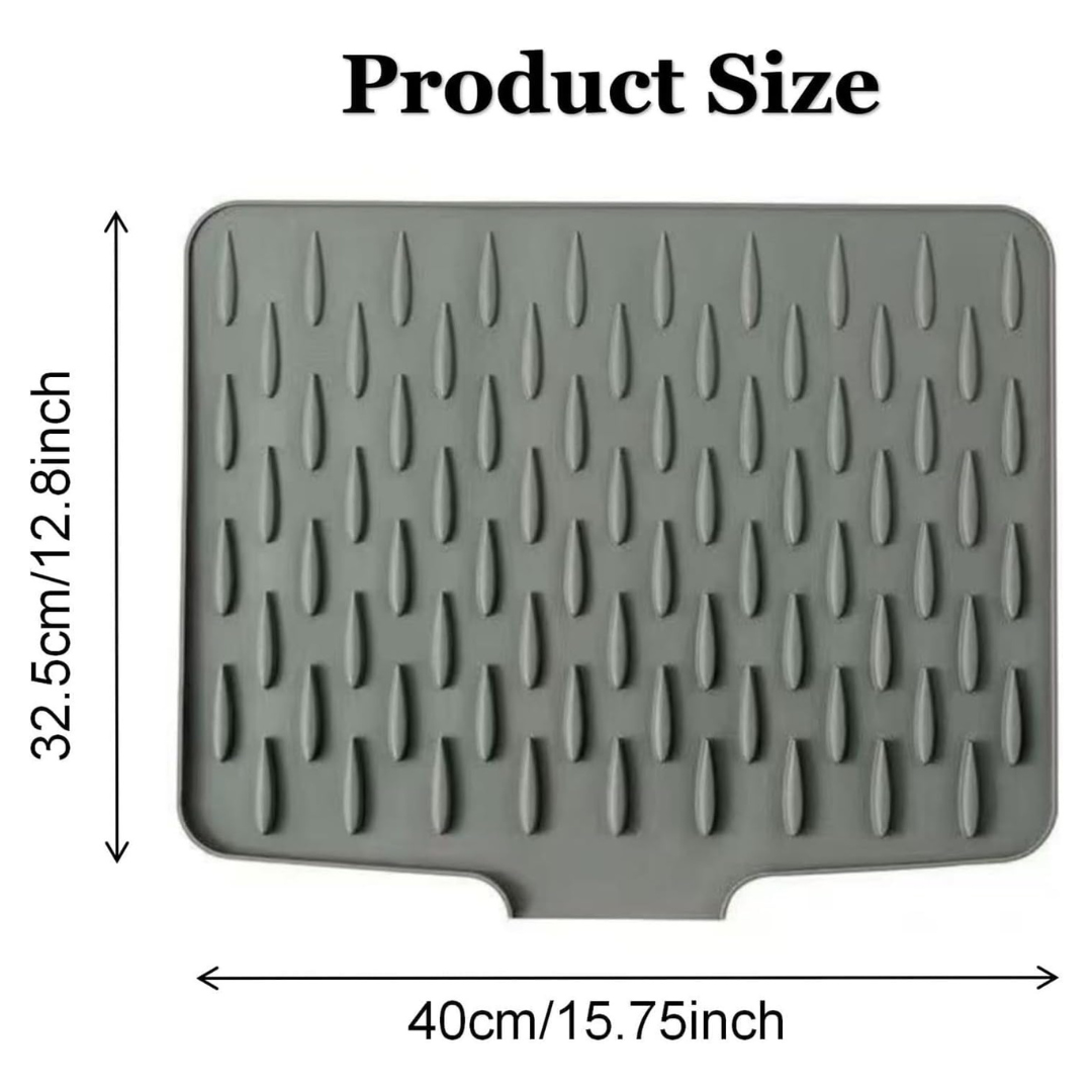 Premium Non Slip Silicone Dish Drainer Multipurpose Mat