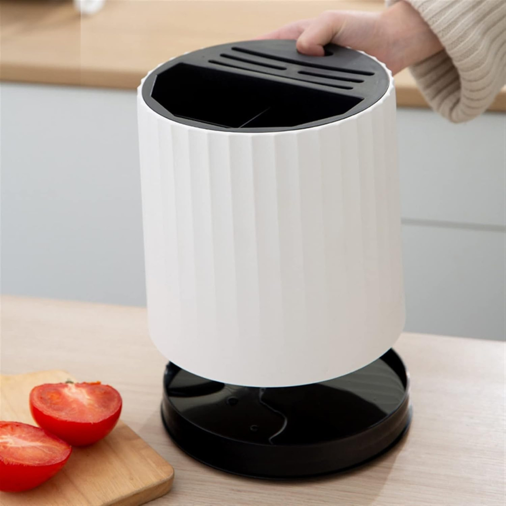 Hoomly Rotating Multifunctional Kitchen Knife Block and Utensil Storage Organizer
