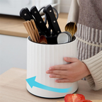 Hoomly Rotating Multifunctional Kitchen Knife Block and Utensil Storage Organizer