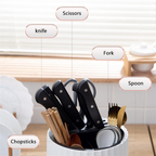 Hoomly Rotating Multifunctional Kitchen Knife Block and Utensil Storage Organizer