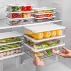 Hoomly Stackable Refrigerator Food Storage Container with Fresh-Keeping Lid