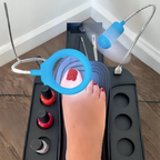 Hoomly Adjustable Foldable Pedicure Stool with LED Magnifier, Drying Fan & Storage Box