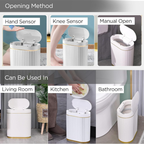 Hoomly Smart Motion Sensor Trash Can with Waterproof Touch Lid