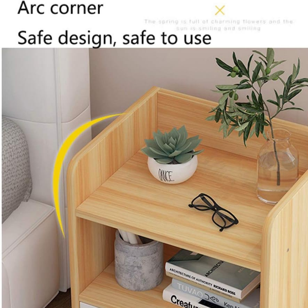 Modern 3-Drawer Bedside Storage Cabinet