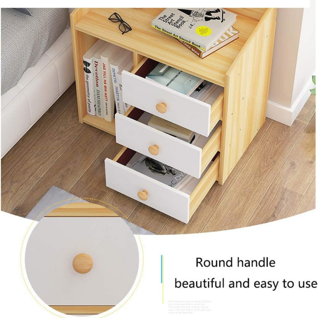 Modern 3-Drawer Bedside Storage Cabinet