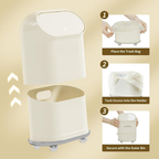 Hoomly Compact 2.5L Mini Trash Can with Lid