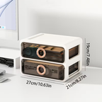 Hoomly Multi-Tier Transparent Desktop Storage Drawer Organizer
