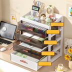 Multifunctional Transparent Desktop Storage Cabinet Organizer