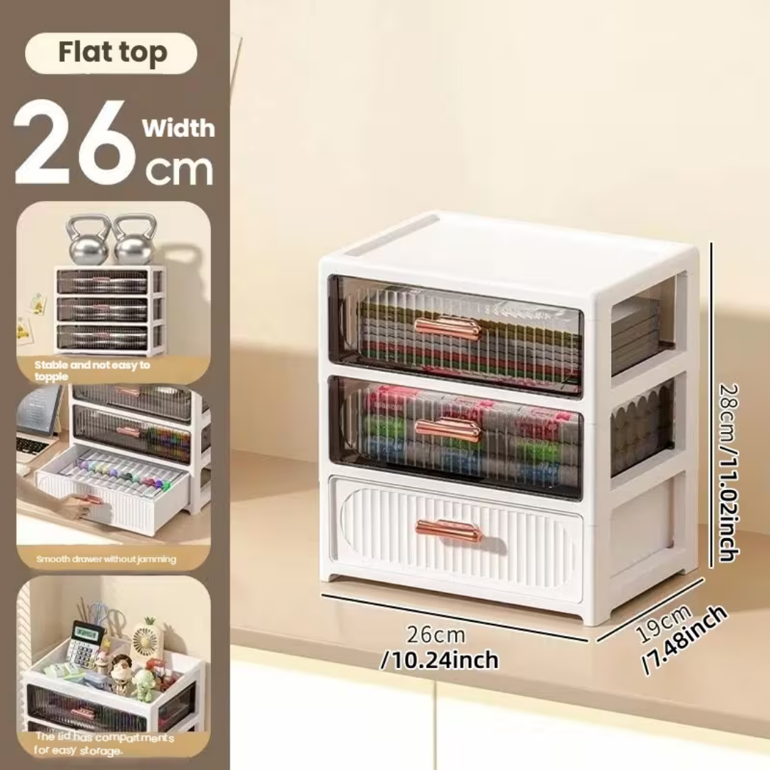 Multifunctional Transparent Desktop Storage Cabinet Organizer