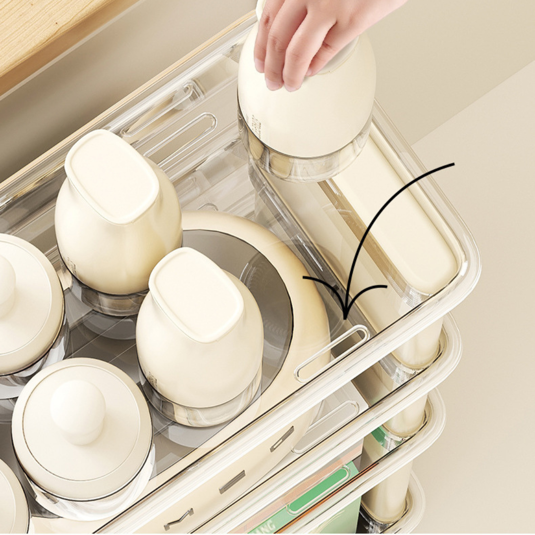Multi-Layer Slim Storage Trolley with Wheels
