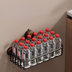 Walnut Wall-Mounted Rust-Resistant Carbon Steel Storage Shelf