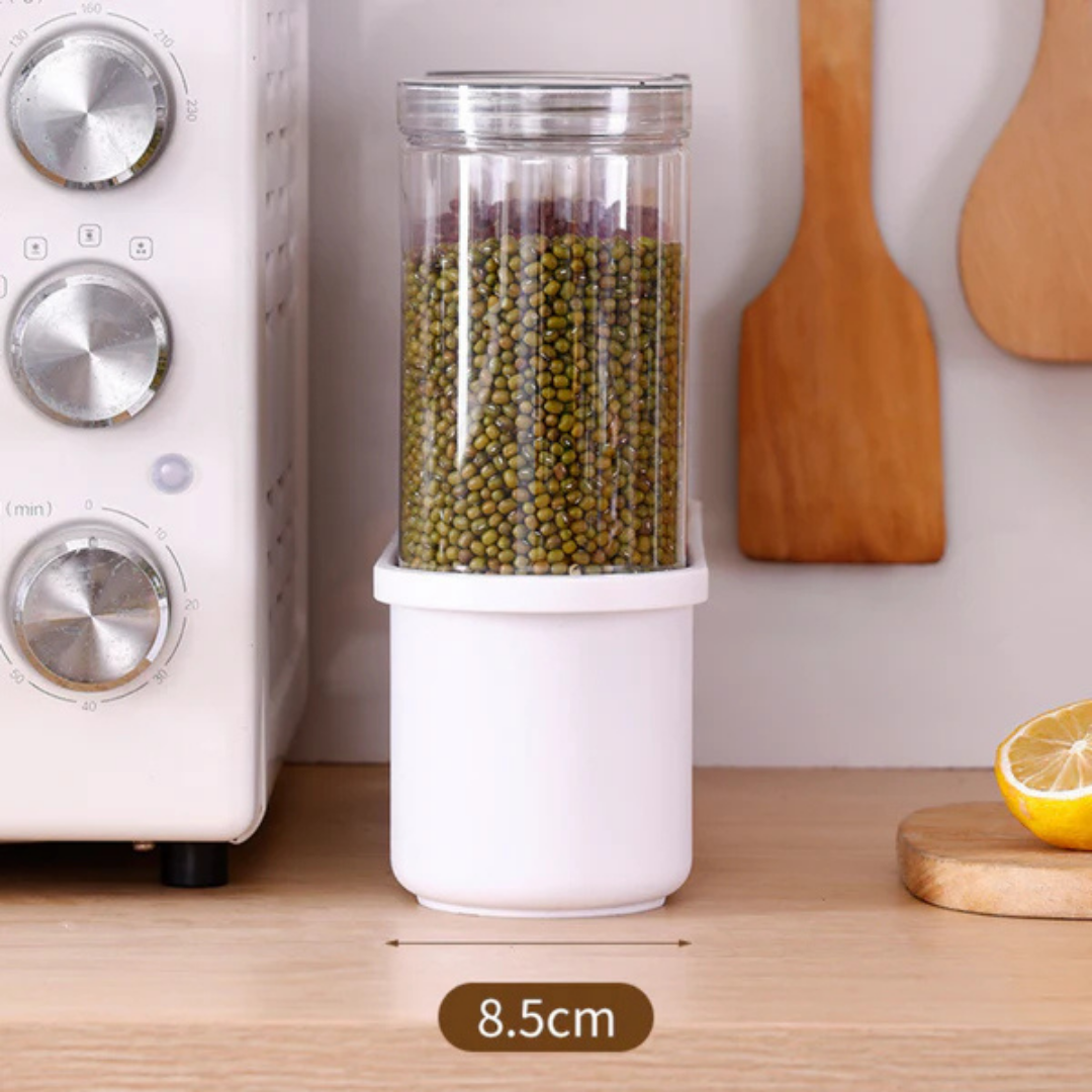 4 Section Moisture Proof Transparent Storage Jar