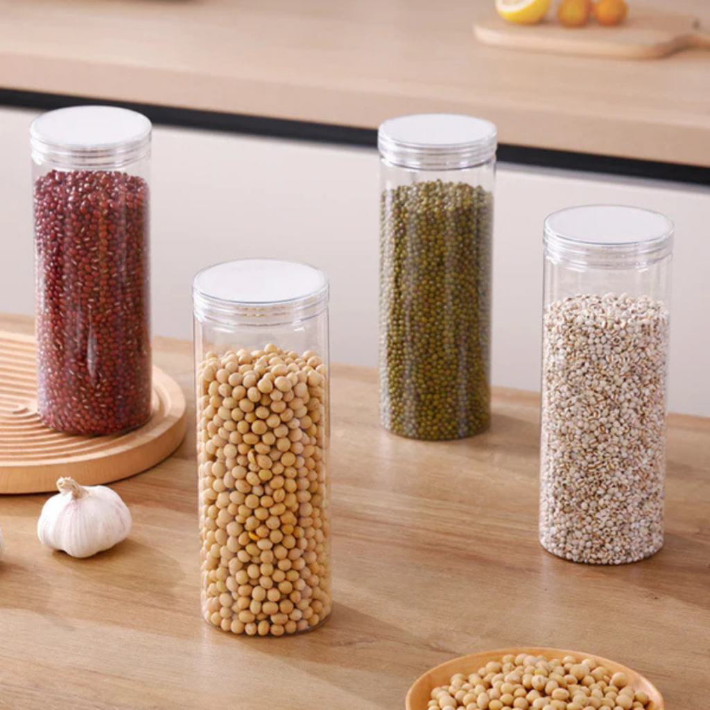 4 Section Moisture Proof Transparent Storage Jar