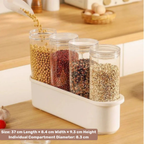 4 Section Moisture Proof Transparent Storage Jar