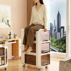 4-Tier Rolling Storage Organizer Cart with  360° rotating wheels