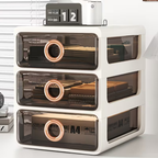 Hoomly Multi-Tier Transparent Desktop Storage Drawer Organizer