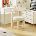 Modern Teddy Velvet Vanity Accent Chair with Backrest