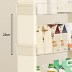 Multi-Layer Slim Storage Trolley with Wheels