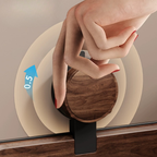 Walnut Wall-Mounted Rust-Resistant Carbon Steel Storage Shelf