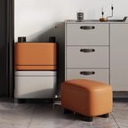 Premium Storage Footstool with Nappa Leather