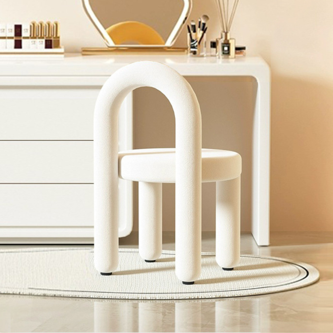 Modern Teddy Velvet Vanity Accent Chair with Backrest