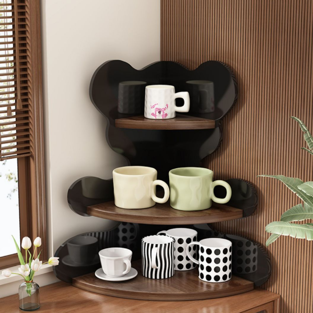Hoomly Multipurpose 3-Tier Bear Corner Organizer Rack