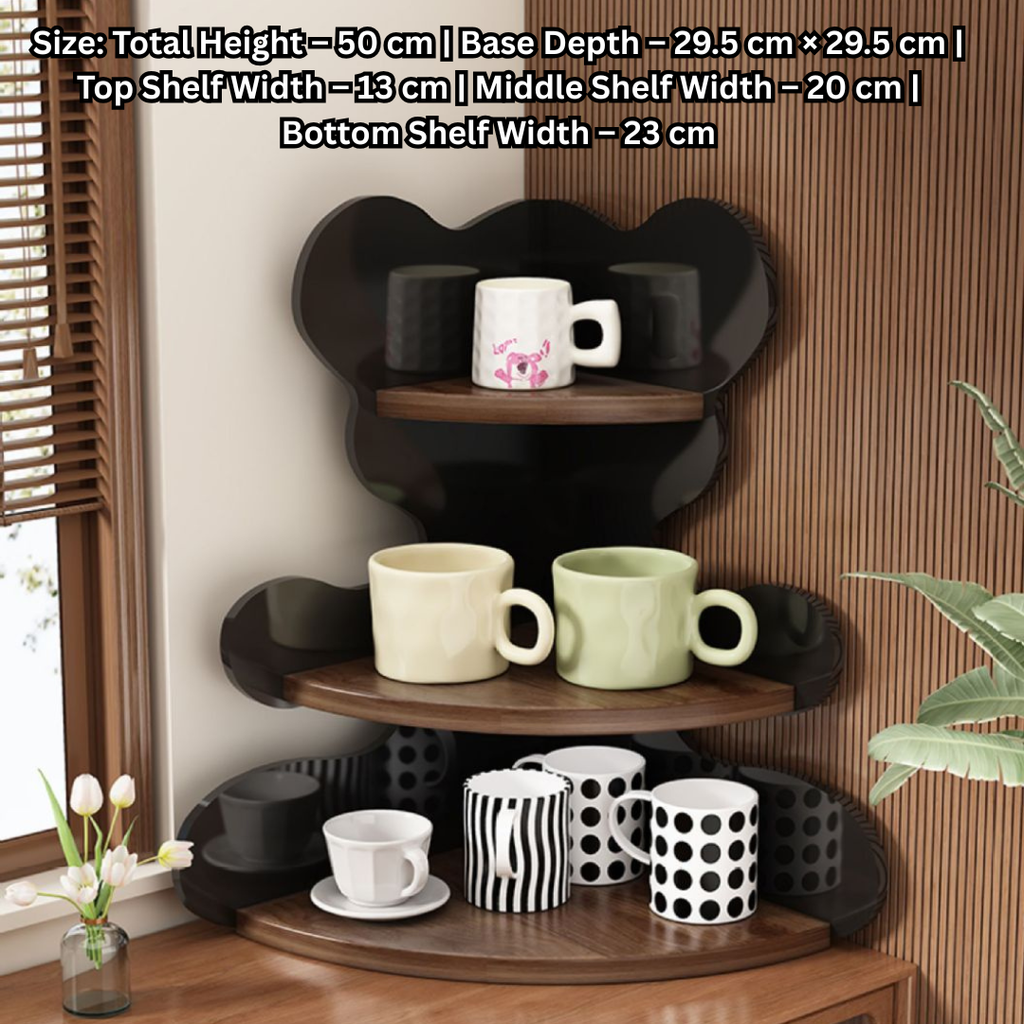 Hoomly Multipurpose 3-Tier Bear Corner Organizer Rack