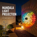 7 Color Changing LED Waterproof Solar Mandala Projection Wall Light