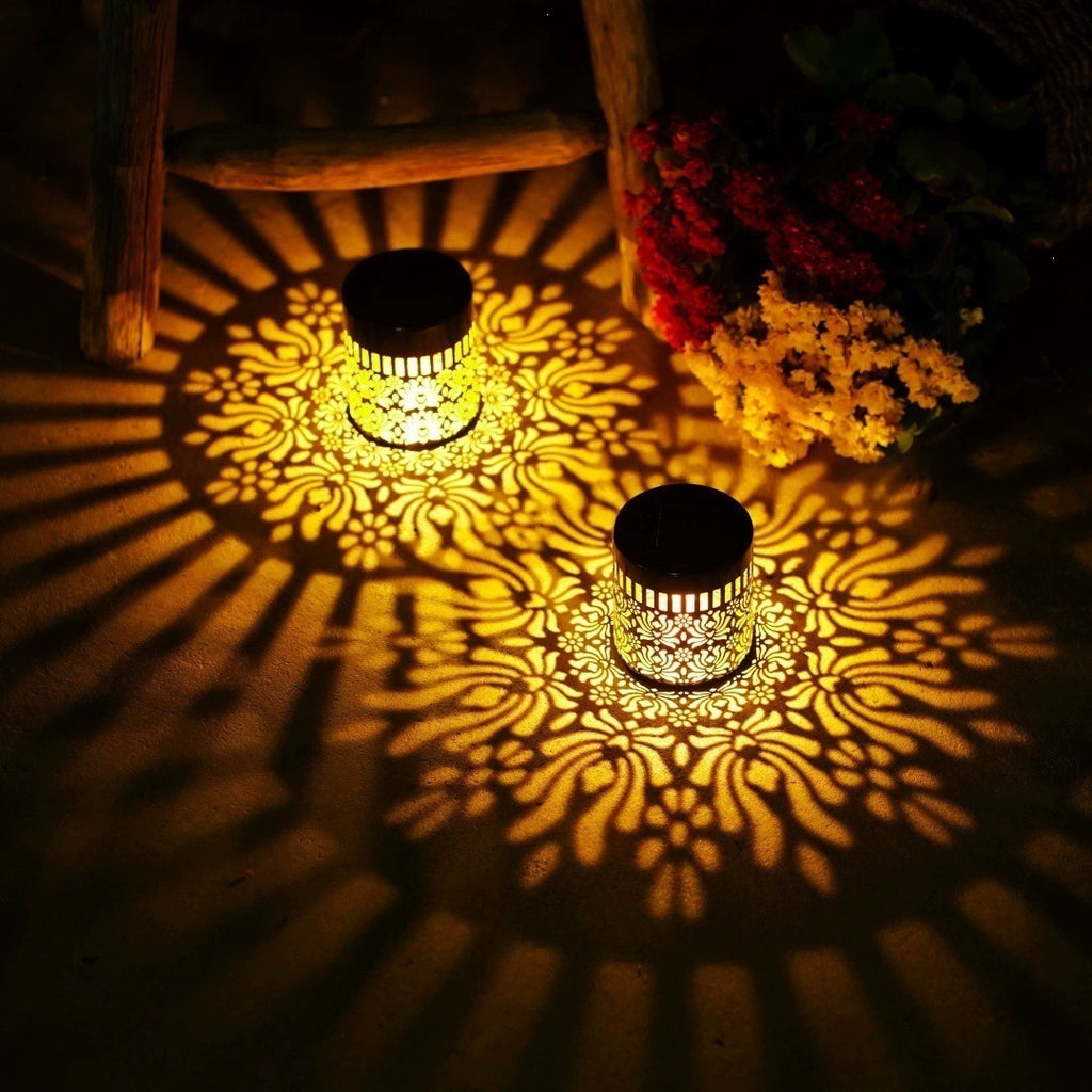 7 Color Changing LED Waterproof Solar Mandala Projection Wall Light
