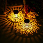 7 Color Changing LED Waterproof Solar Mandala Projection Wall Light