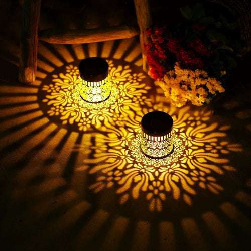 7 Color Changing LED Waterproof Solar Mandala Projection Wall Light