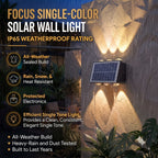 Solar 4 in 1 Colour Up & Down Wall Light – LED Focus Waterproof Outdoor Light